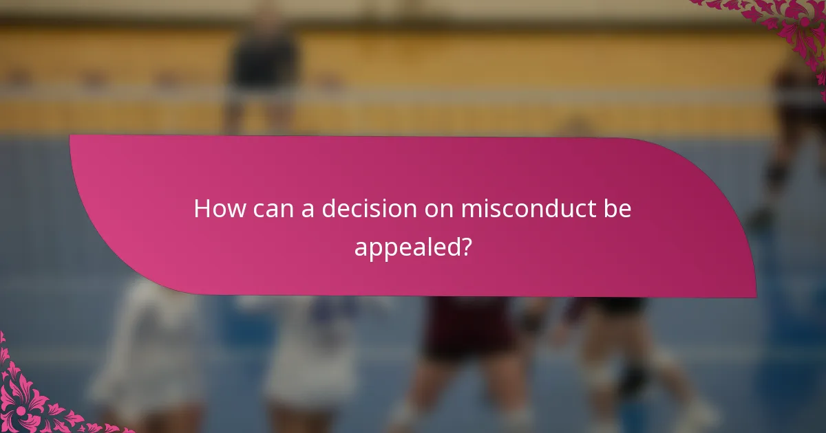 How can a decision on misconduct be appealed?
